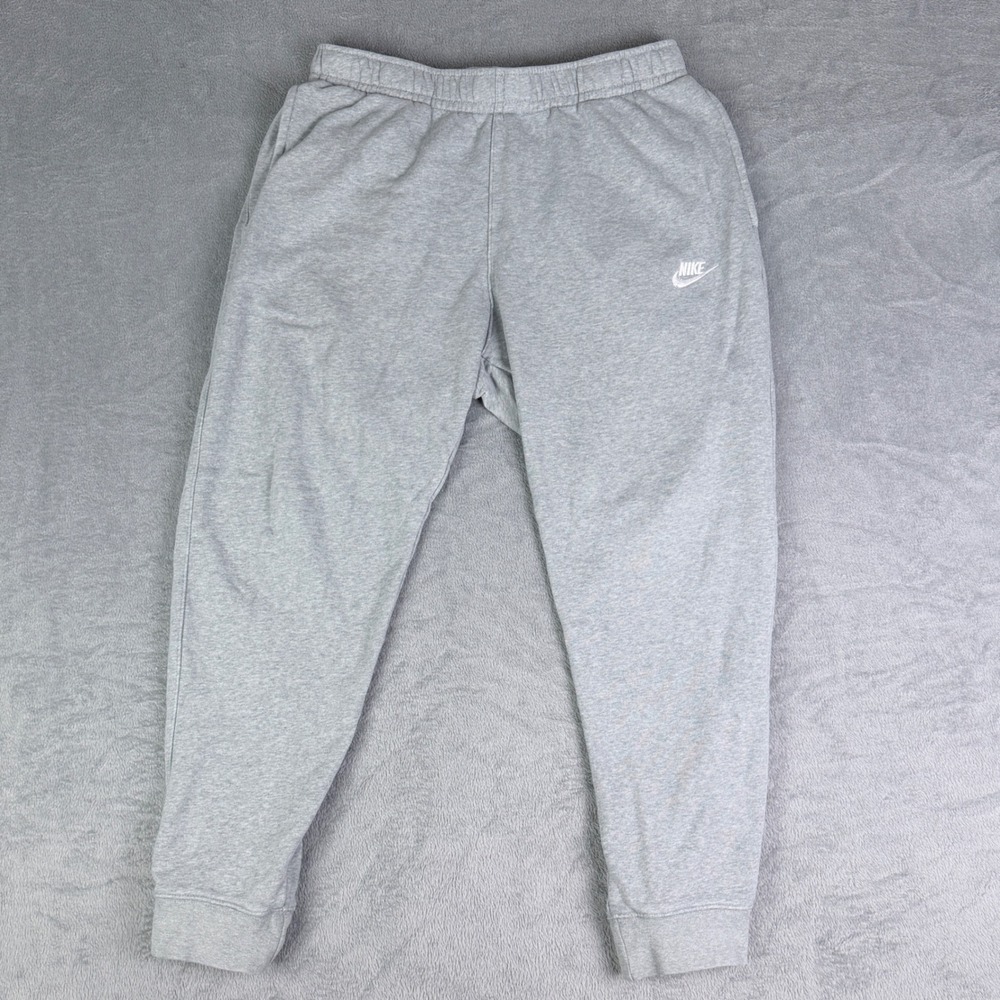 Nike Sportswear Club Fleece Joggers Mens Large Grey BV2671-063 Sweatpants